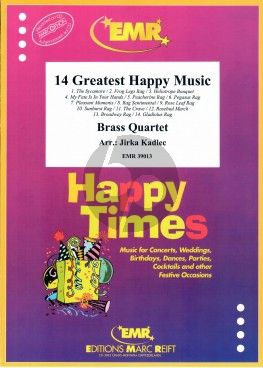 Album 14 Greatest Happy Music (Brass Quartet) (Score/Parrts) (arr. by Jirka Kadlec)