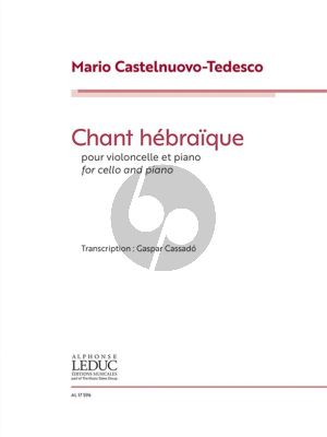 Castelnuovo-Tedesco Chant Hébraïque for Cello and Piano