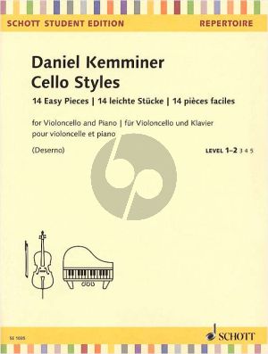 Kemminer Cello Styles (14 Easy Pieces) Violoncello-Piano