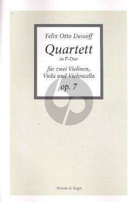 Dessoff Quartett F-Dur Op.7 2 Violinen-Viola und Violoncello (Part./Stimmen)