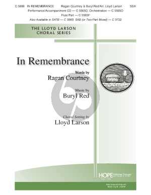 Courtney Red In Remembrance SSA Arr. Lloyd Larson