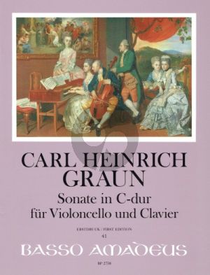 Graun Sonata C-dur Violoncello-Bc [mit Kadenzen von Winfried Michel] (ed. Michael Jappe) (Erstdruck)