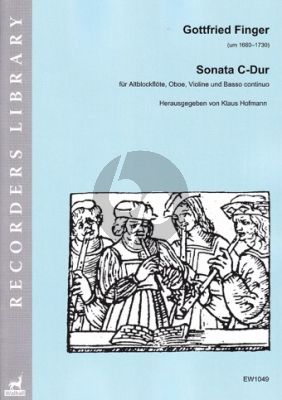 Finger Sonata C-Dur Altblockflöte-Oboe (Alt/Tenorblockflöte/Querflöte)-Violine und B.c) (Part./Stimmen) (Klaus Hofmann)