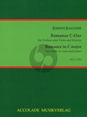 Joachim Romanze C-Dur Violine (oder Viola)-Klavier