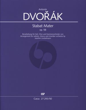 Dvorak Stabat Mater Op. 58 Bearbeitung für SATB solo-SATB Chor mit Kammerorchester 1876/1877 (Partitur) (transcr. Joachim Linckelmann)
