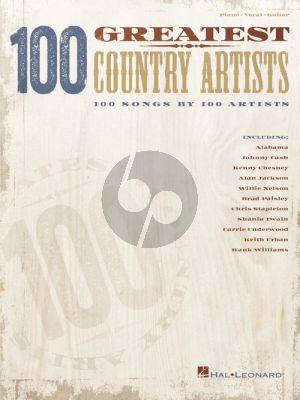 100 Greatest Country Artists Piano-Vocal-Guitar
