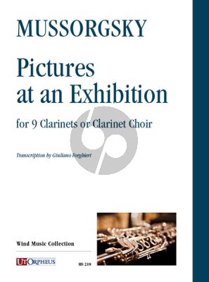 Mussorgsky Pictures at an Exhibition 9 Clarinets or Clarinet Choir (Set of Parts) (transcr. by Giuliano Forghieri)