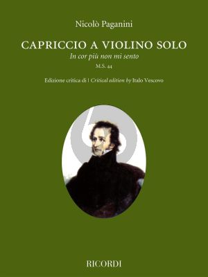 Paganini Capriccio a violino solo "In cor più non mi sento"