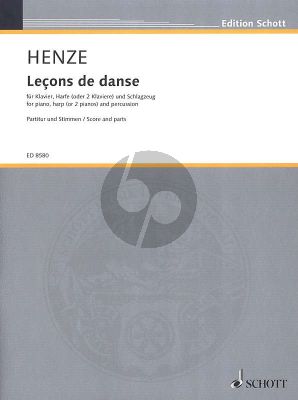 Henze Leçons de danse Piano-Harp [or 2 Piano's]-Percussion (from the ballet "Le fils de l'air - Der Sohn der Luft") (Score/Parts)