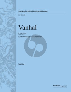 Vanhal Double Bass Concerto Study Score