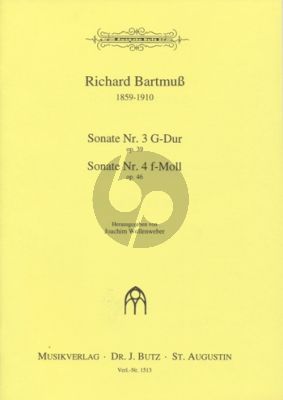 Bartmuss Sonaten G-Dur Opus 39,3 und f-Moll Opus 46,4 Orgel (Joachim Wollenweber)