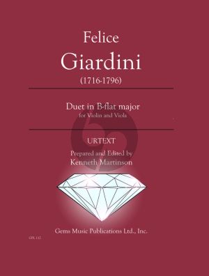 Giardini Duet in B - Flat major Violin - Viola (Prepared and Edited by Kenneth Martinson) (Urtext)