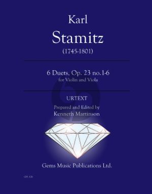 Stamitz 6 Duets, Op. 23 no. 1 - 6 for Violin - Viola (Prepared and Edited by Kenneth Martinson) (Urtext)