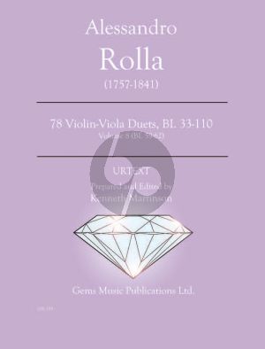 Rolla 78 Duets Volume 8 BI. 59 - 62 Violin - Viola (Prepared and Edited by Kenneth Martinson) (Urtext)