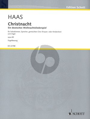 Haas Christnacht Opus 85 Vocal Score