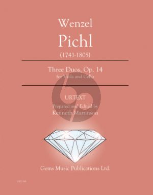 Pichl 3 Duos Op. 14 for Viola - Cello (Prepared and Edited by Kenneth Martinson) (Urtext)