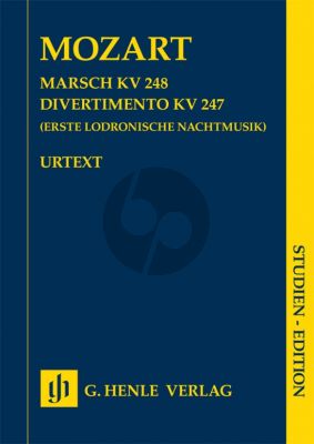 Mozart March KV 248 · Divertimento KV 247 (First Lodron Night Music for Horn and Strings) (Study score)