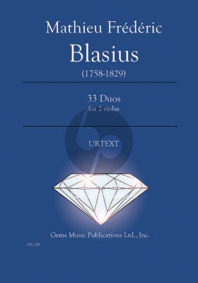 Blasius 33 Viola Duos (Prepared and Edited by Kenneth Martinson) (Urtext)