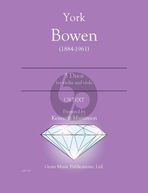 Bowen 3 Duos for Violin - Viola (Prepared and Edited by Kenneth Martinson) (Urtext)