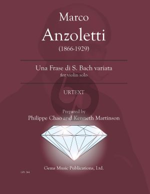 Anzoletti Un frase di S. Bach variata Violin Solo (Prepared Philippe Chao and Kenneth Martinson) (Urtext)
