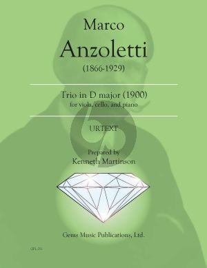 Anzoletti Trio in D major (1900) Viola - Cello - Piano (Prepared and Edited by Kenneth Martinson) (Urtext)