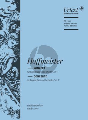 Hoffmeister Konzert in D-Dur Kontrabass und Orchester Studienpartitur (Urtext) (herausgegeben von Tobias Glockler)