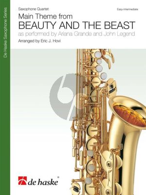 Main Theme From Beauty and The Beast for Saxophone Quartet (Score/Parts) (Arr. Eric J. Hovi)