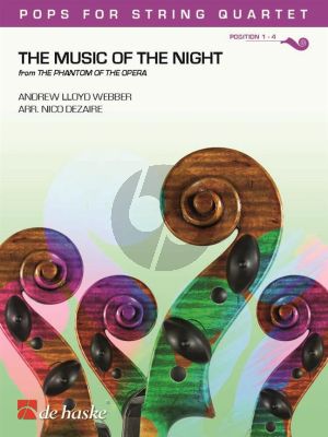 Andrew Lloyd Webber The Music of the Night - Pops for String Qartet (Score/Parts) (Arr. Nico Dezaire)