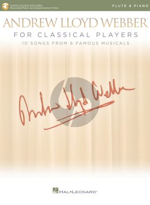 Andrew Lloyd Webber for Classical Players – Flute and Piano (Book with Audio online)