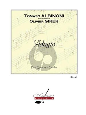 Albinoni Adagio Quatuor a Cordes (Part./Parties) (transcr. Olivier Girer)