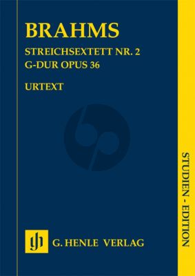 Brahms Sextett G-dur Opus 36 2 Vi.-2 Va.-2 Vc (Studienpartitur) (Katrin Eich)