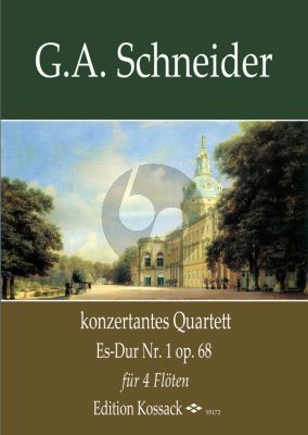 Schneider Konzertantes Quartett No.1 Es-dur Opus 68 4 Flöten (Part./Stimmen)