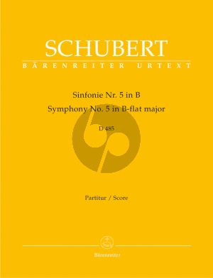 Schubert Symphony No. 5 B-flat major D. 485 Full Score (Arnold Feil / Douglas Woodfull-Harris)
