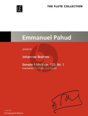 Brahms Sonata Opus 120 No. 1 for Flute and Piano (transcr. by Emmanuel Pahud)