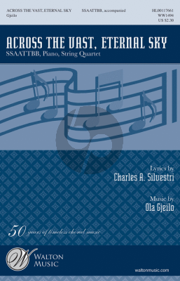 Gjeilo Across the Vast, Eternal Sky SSAATTBB-Piano with Optional String Quartet (Choral Score)