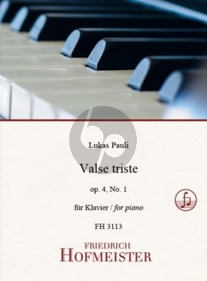 Pauli Valse Triste Opus 4 No. 1 Klavier