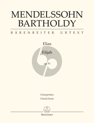 Mendelssohn Elias Op.70 Soli-Choir-Orchestra Choral Score (germ./engl.)