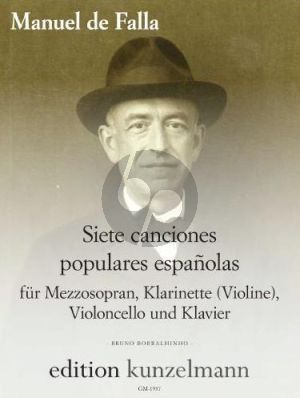 Falla 7 Canciones populares espanolas Mezzo-Sopran-Klarinette [Vi.]-Violoncello-Klavier