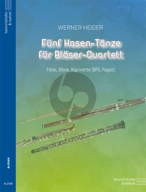 Heider Funf Hasen-Tanze für Blaser-Quartett (Score and Parts)