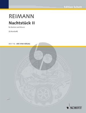 Reimann Nachtstuck II (1978) Bariton Stimme und Klavier (nach einem Gedicht von Joseph von Eichendorff)