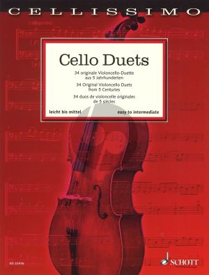 Cello Duets 34 Original Violoncello Duets from 5 Centuries