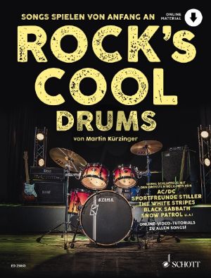 Kurzinger Rock's Cool DRUMS (songs spielen von anfang an) (Buch mit audio und video online)