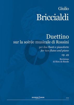 Briccialdi Duettino sur La Soirée Musicale di Rossini Op. 49 2 Flutes and Piano