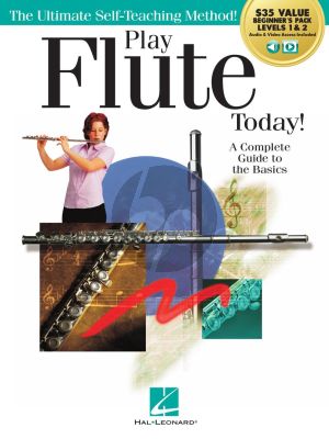 Clements Play Flute Today! Beginner's Pack (Level 1 & 2 Method Book with Audio & Video Access)
