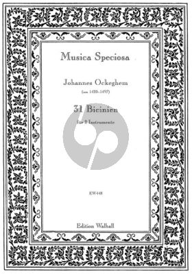 Ockeghem 31 Bicinien 2 Instrumente (edited by Johannes Geiger)