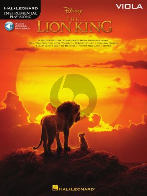 The Lion King for Viola (Book with Audio online)