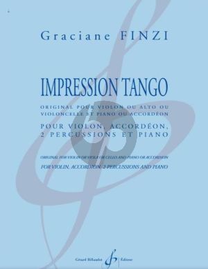 Finzi Impression Tango Violon, Accordeon, 2 Percussions et Piano (Score and Parts)
