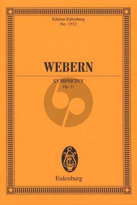Webern Symphonie Op. 21 Orchester Studienpartitur