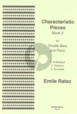 Ratez Characteristic Pieces Book 2 Op. 46 Double Bass and Piano