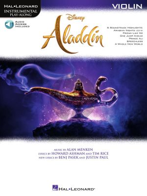 Menken Aladdin for Violin (Instrumental Play-Along) (Book with Audio online)